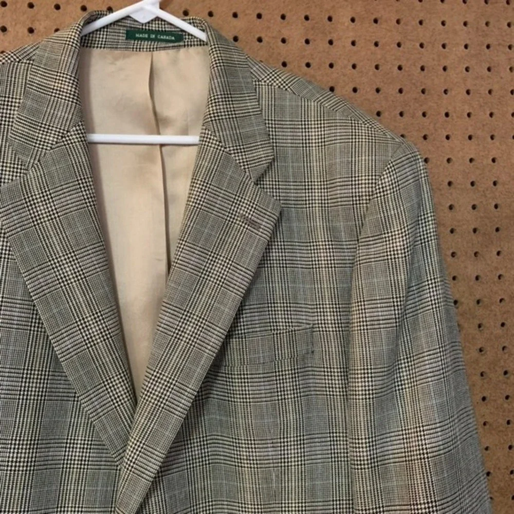 Lauren Ralph Lauren Men's Plaid Blazer Silk Wool‎ Sport Coat Academia Preppy 48R